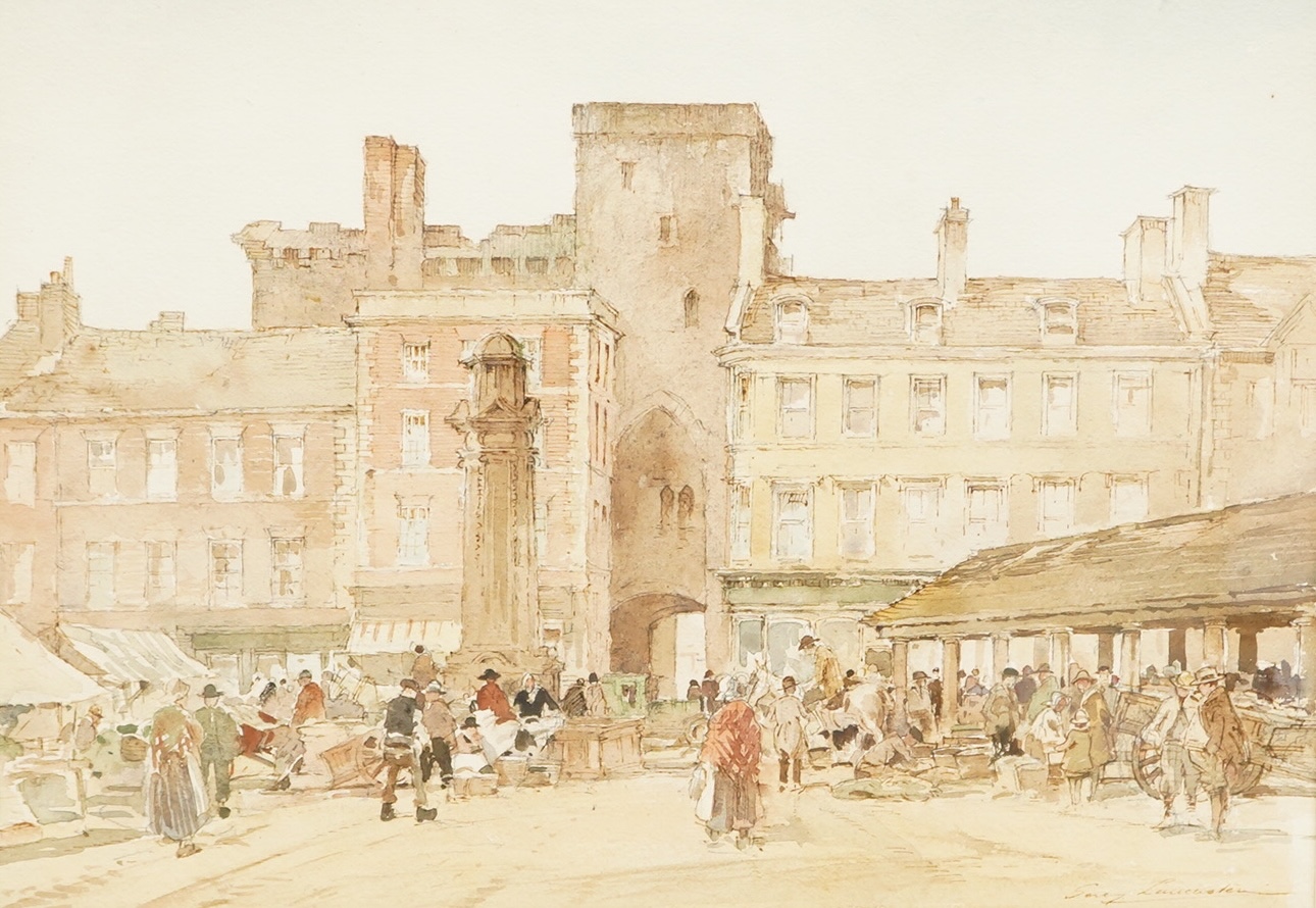 Percy Lancaster RI, RBA, ARE, (1878-1951), 'Hexham', signed, watercolour, 23 x 33cm